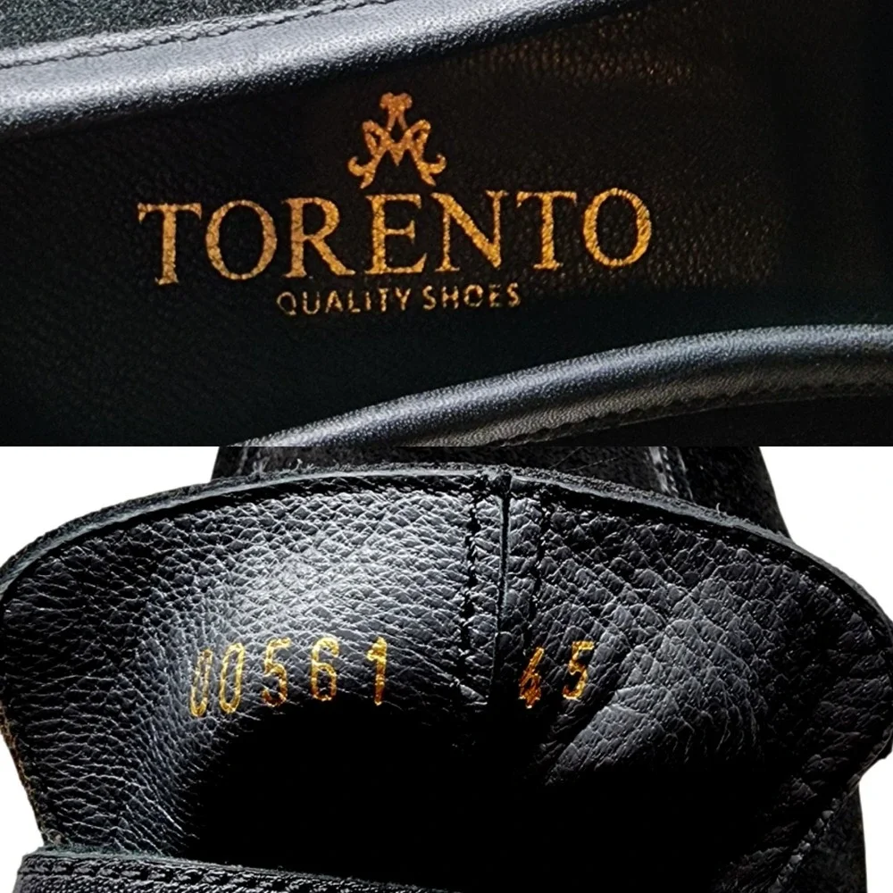 Torento Monk Strap Loafers 45 US 12 Mens Black Suede Leather Handmade Dress $329